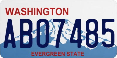 WA license plate ABO7485