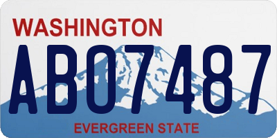 WA license plate ABO7487