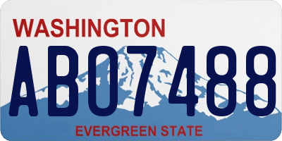 WA license plate ABO7488