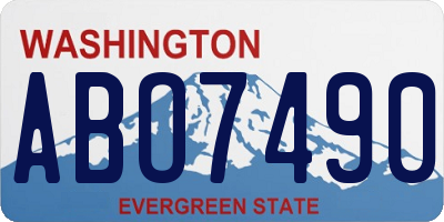 WA license plate ABO7490