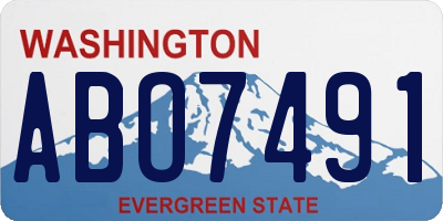 WA license plate ABO7491