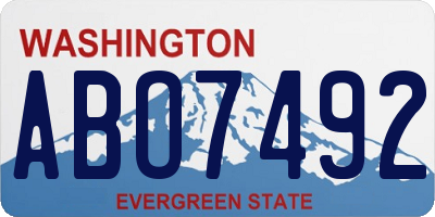WA license plate ABO7492