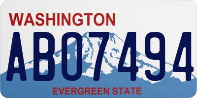 WA license plate ABO7494