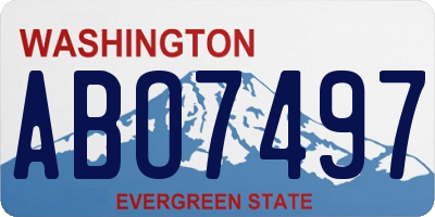 WA license plate ABO7497