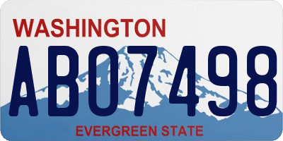 WA license plate ABO7498