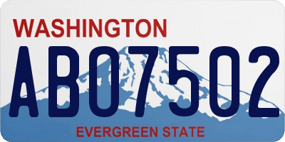 WA license plate ABO7502
