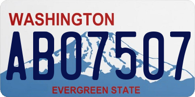 WA license plate ABO7507