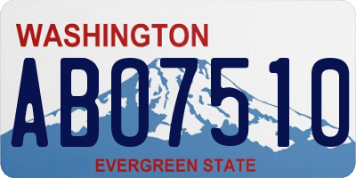 WA license plate ABO7510