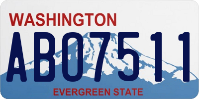 WA license plate ABO7511