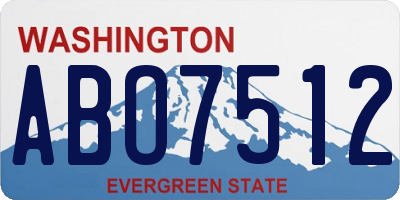 WA license plate ABO7512
