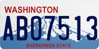 WA license plate ABO7513