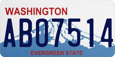 WA license plate ABO7514