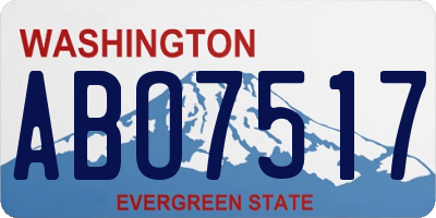 WA license plate ABO7517