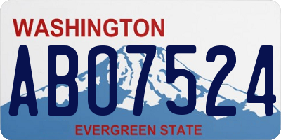 WA license plate ABO7524