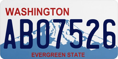 WA license plate ABO7526