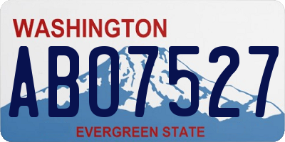 WA license plate ABO7527