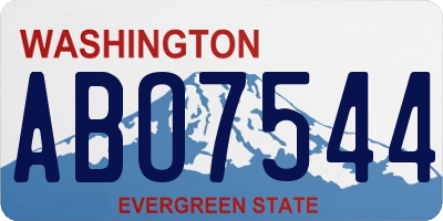 WA license plate ABO7544