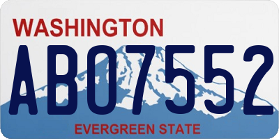 WA license plate ABO7552