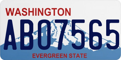WA license plate ABO7565