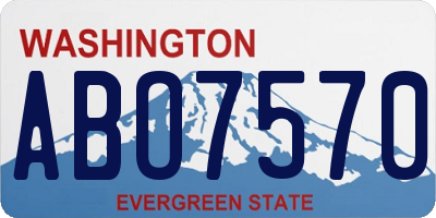 WA license plate ABO7570