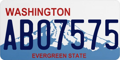 WA license plate ABO7575