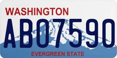 WA license plate ABO7590