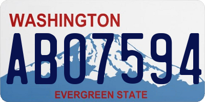 WA license plate ABO7594