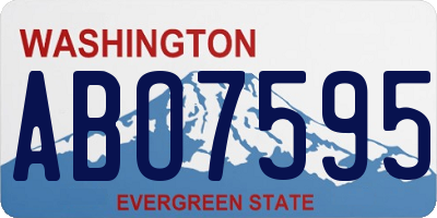 WA license plate ABO7595