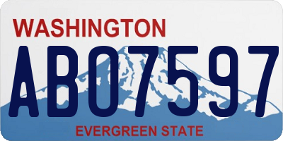 WA license plate ABO7597