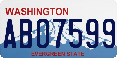 WA license plate ABO7599