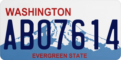 WA license plate ABO7614