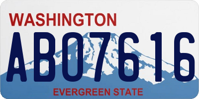 WA license plate ABO7616