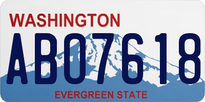 WA license plate ABO7618