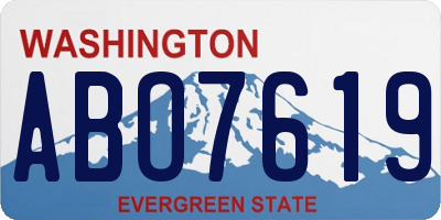 WA license plate ABO7619