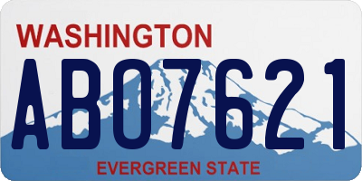 WA license plate ABO7621