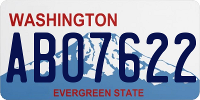 WA license plate ABO7622