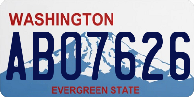 WA license plate ABO7626