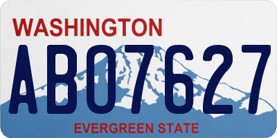 WA license plate ABO7627