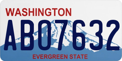 WA license plate ABO7632