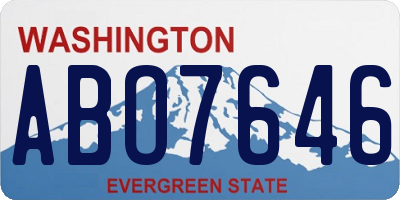 WA license plate ABO7646