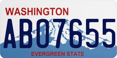 WA license plate ABO7655