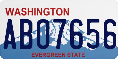 WA license plate ABO7656