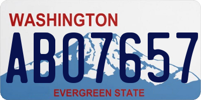 WA license plate ABO7657