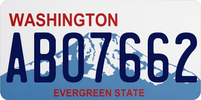 WA license plate ABO7662