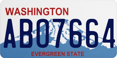 WA license plate ABO7664