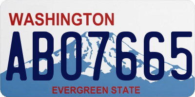 WA license plate ABO7665