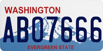 WA license plate ABO7666