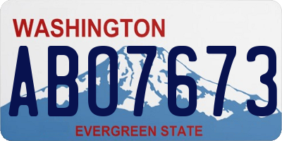 WA license plate ABO7673