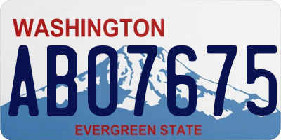 WA license plate ABO7675