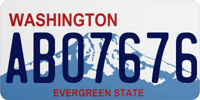WA license plate ABO7676
